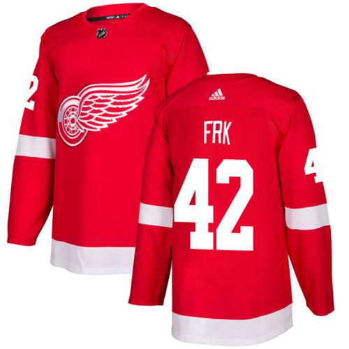 Adidas Red Wings #42 Martin Frk Red Home Authentic Stitched NHL Jersey